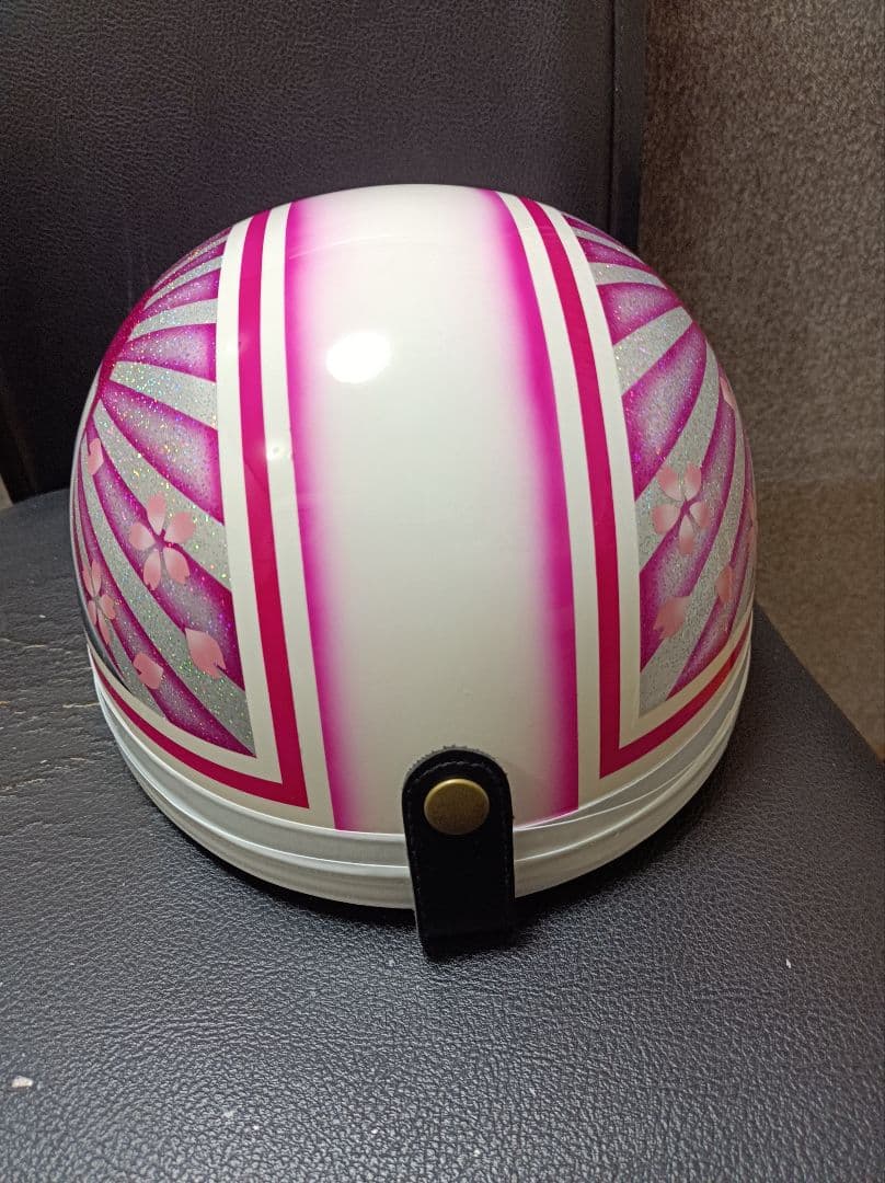 カスタムコルク半　白✘Candyピンク富士日章　七色ラメ