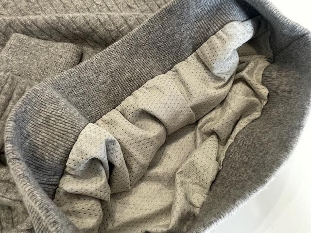 パーリーゲイツ　ケーブル編み　セーター　カシミヤ　防風裏地付　１　M