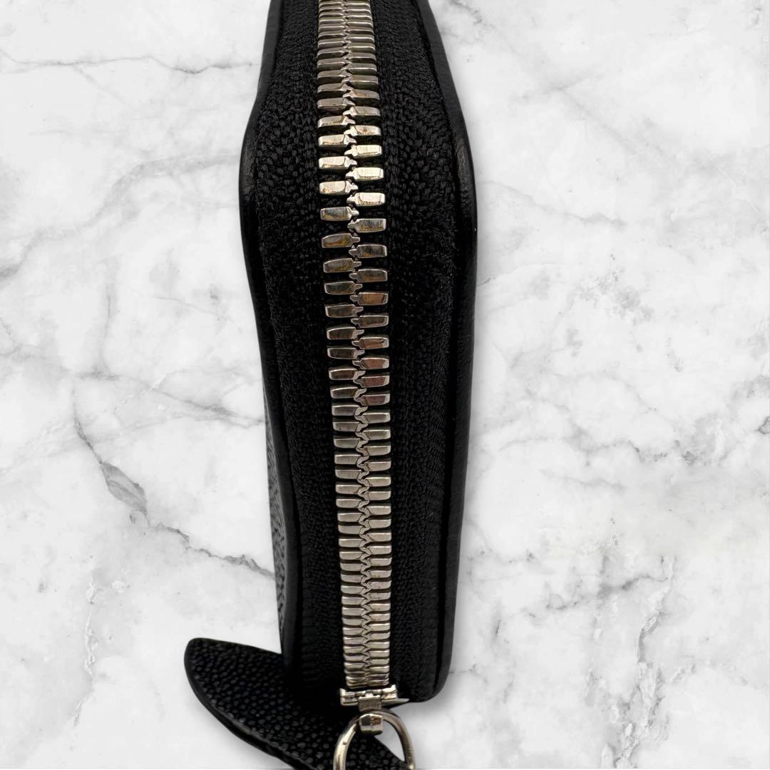 RAISE スティングレイ エイ革 ラウンドファスナー 財布 黒 スターマーク