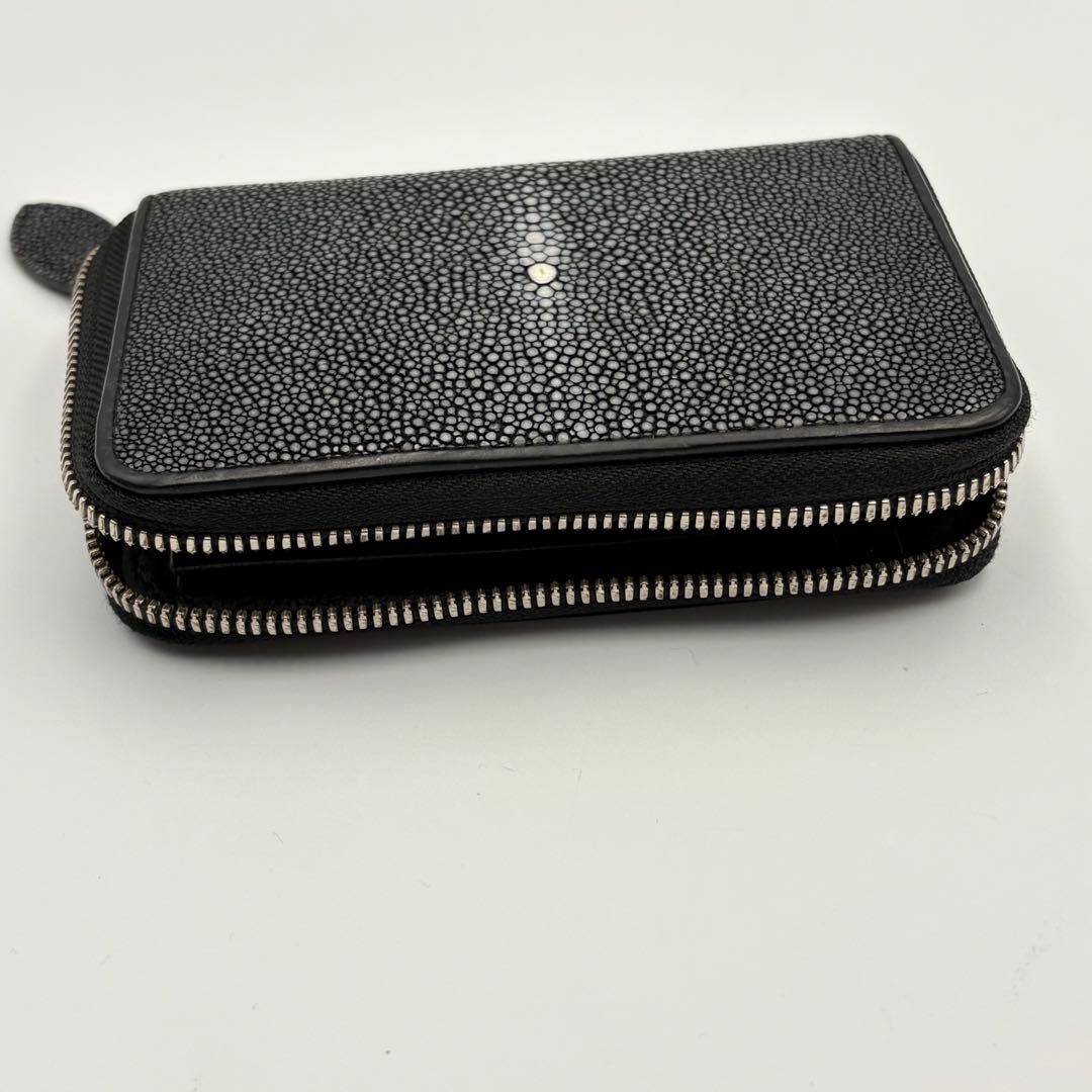 RAISE スティングレイ エイ革 ラウンドファスナー 財布 黒 スターマーク