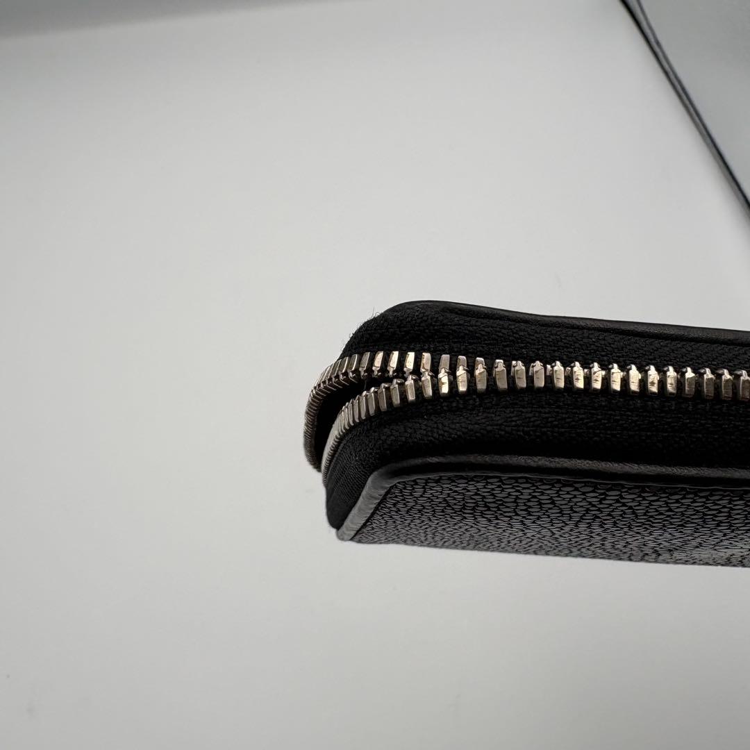 RAISE スティングレイ エイ革 ラウンドファスナー 財布 黒 スターマーク