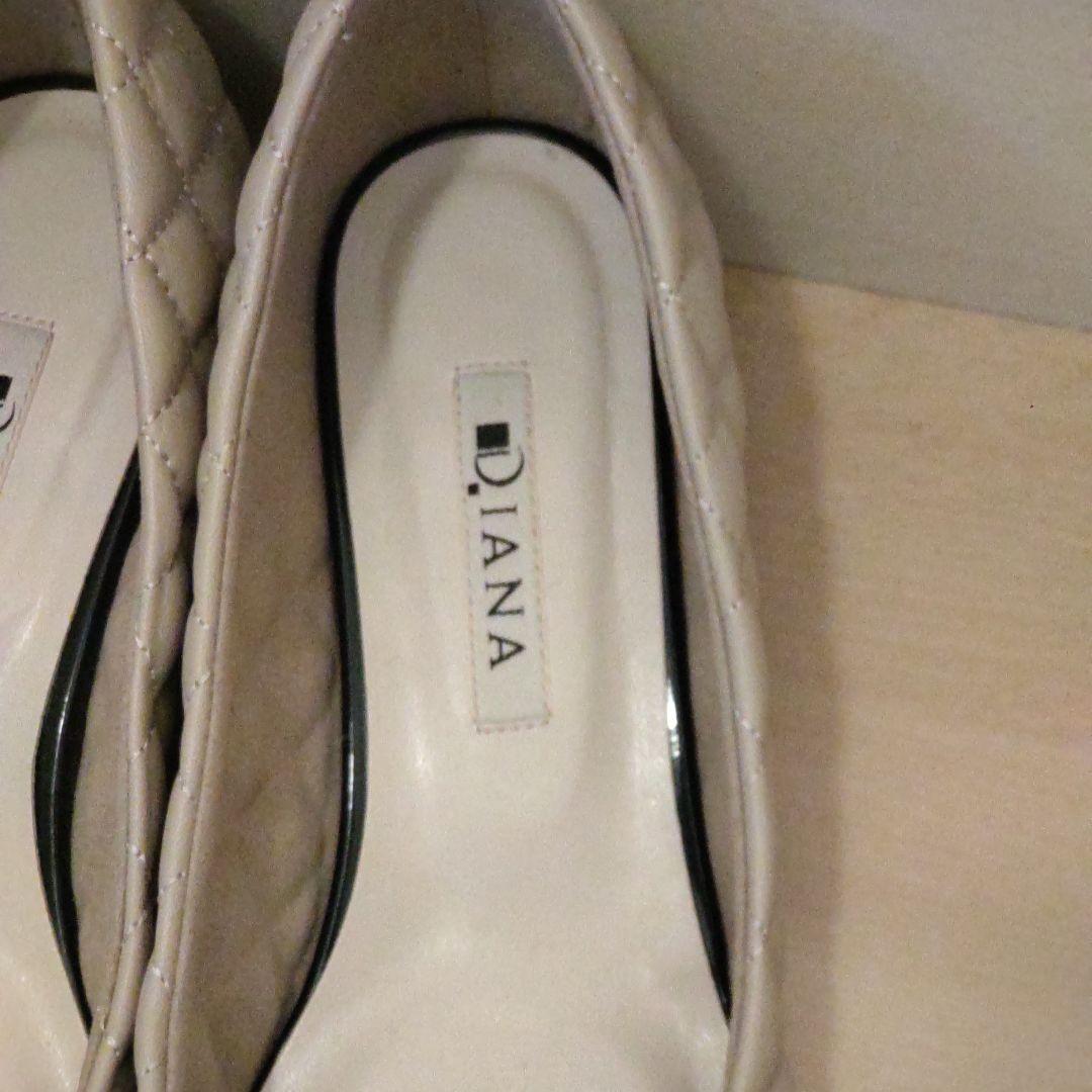 美品 ダイアナ キルティング ローヒールパンプス レザー エナメル 完売