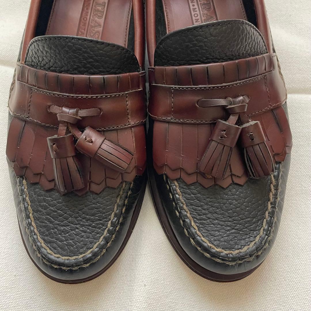き*ょ様 old H.S.TRASK キルトタッセルローファー コンビ 黒茶 7