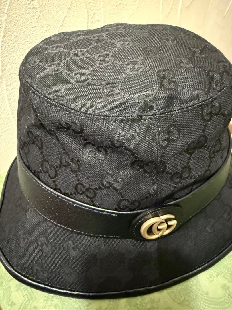 GUCCI ブラック バケットハット M(58cm)ブラック メンズ レディース