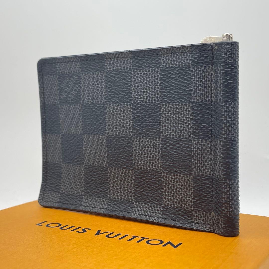 ヴィトン　マネークリップ　ダミエグラファット　メンズ　ブラック