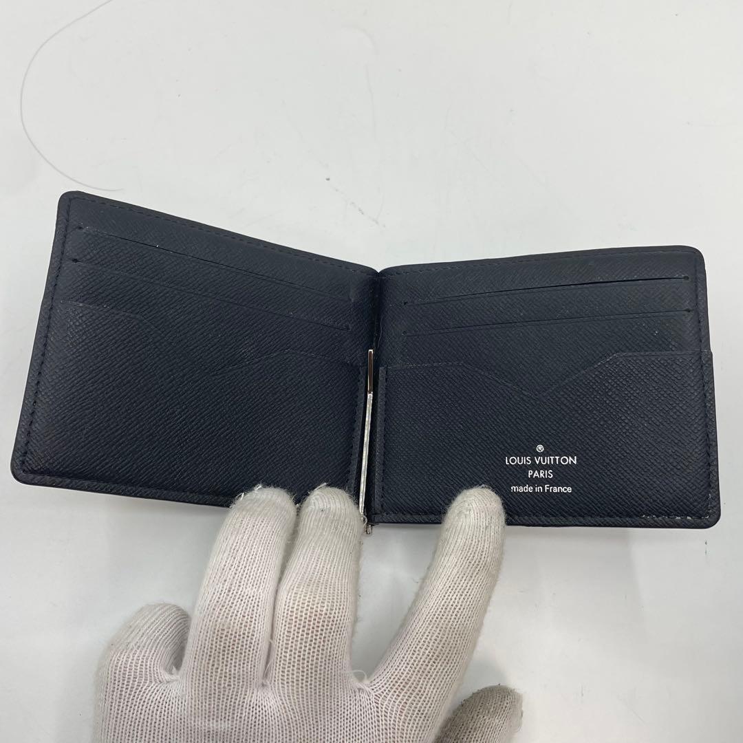 ヴィトン　マネークリップ　ダミエグラファット　メンズ　ブラック