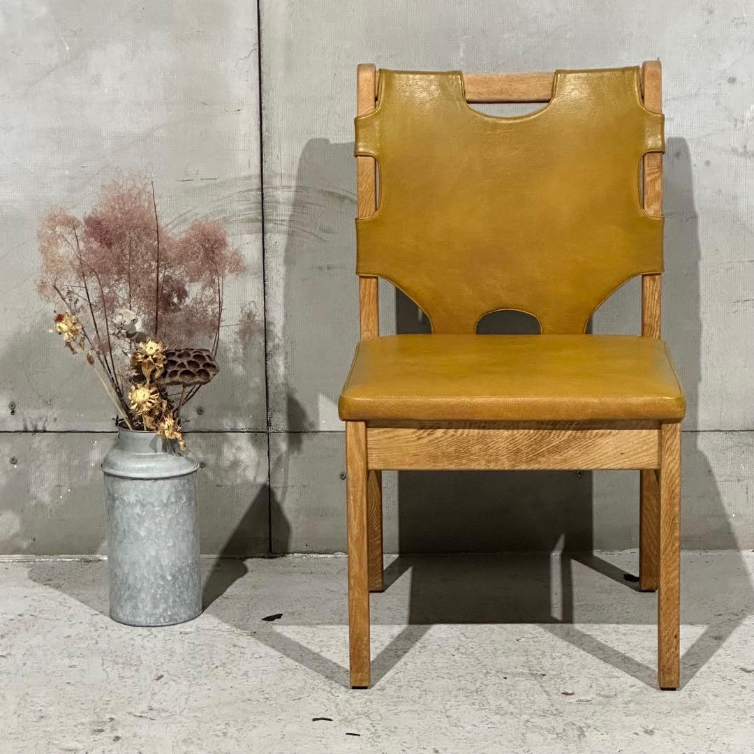 j*o様 ★80s★MARUNI マルニ木工 レザー ダイニングチェア 本革 ヴ