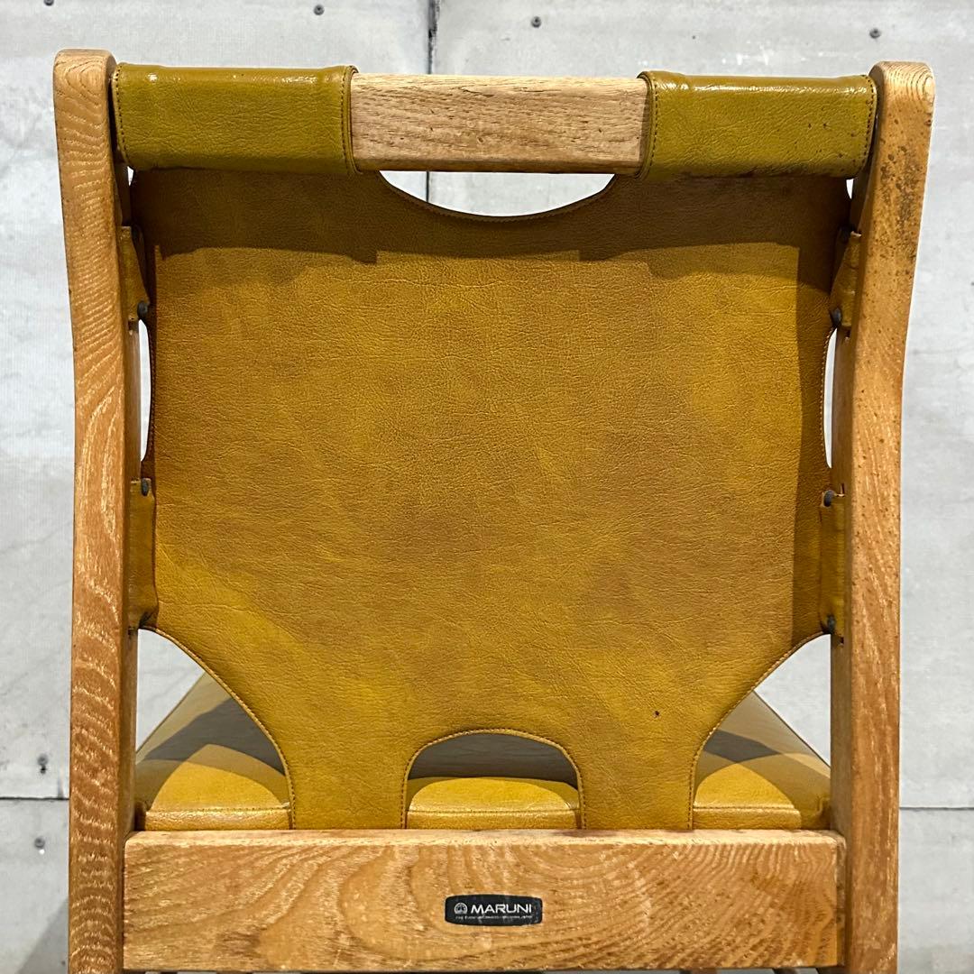 j*o様 ★80s★MARUNI マルニ木工 レザー ダイニングチェア 本革 ヴ