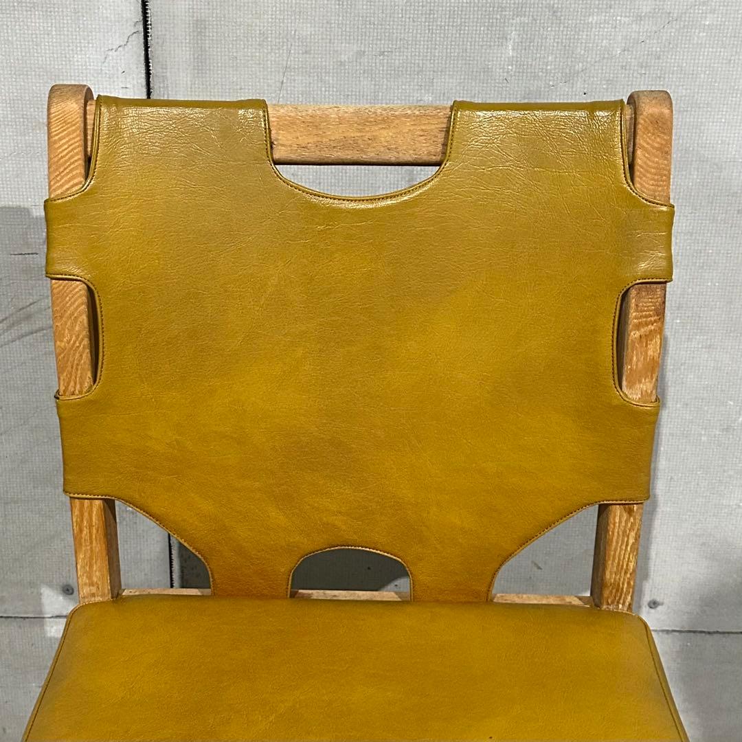 j*o様 ★80s★MARUNI マルニ木工 レザー ダイニングチェア 本革 ヴ