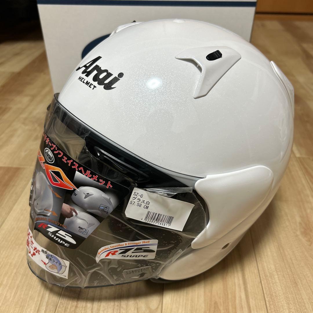 Arai SZ-Gジェットヘルメット グラスホワイト＜57.58cm＞♪