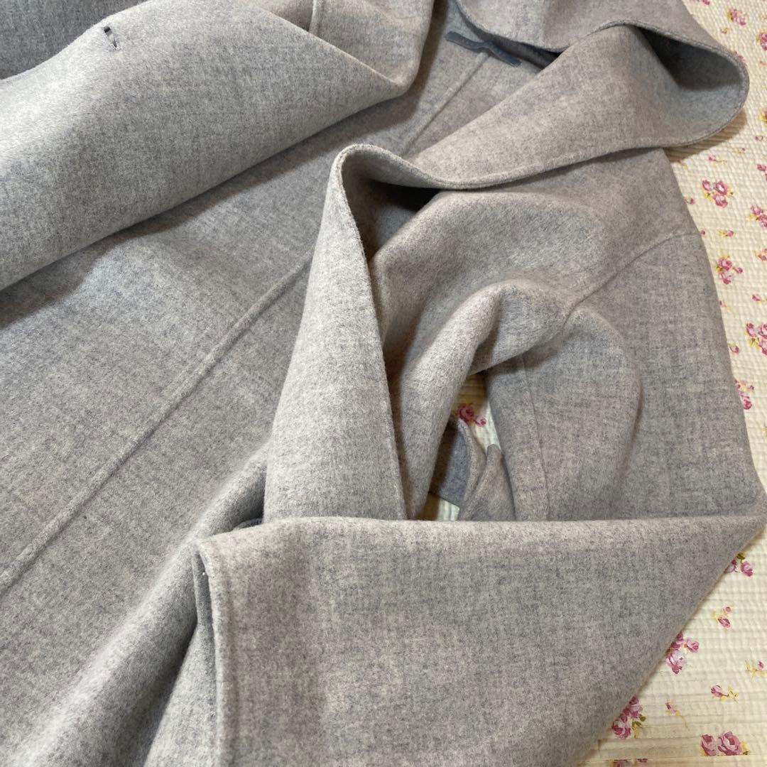 セオリーリュクス フーデッドコート 38 フーデットコート ライトグレー DMW