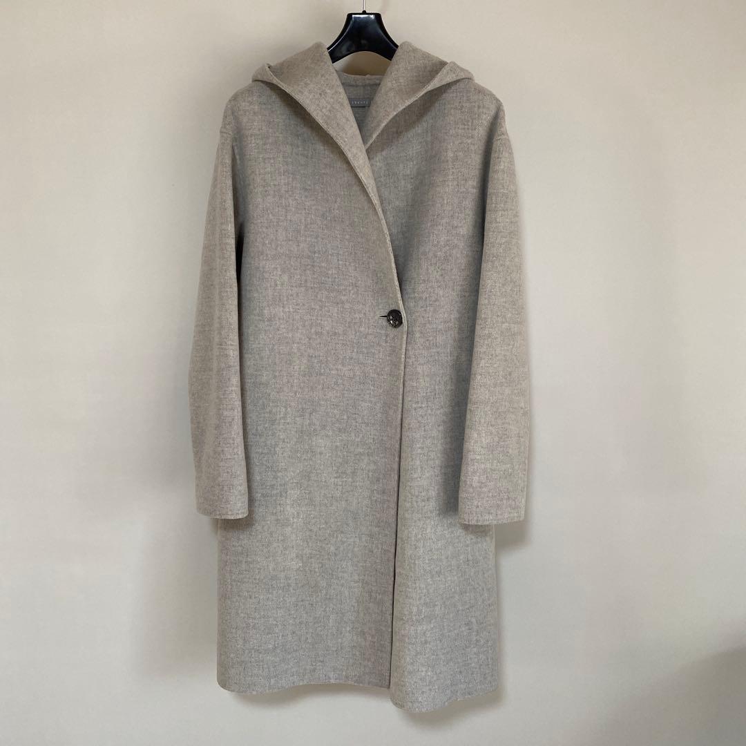 セオリーリュクス フーデッドコート 38 フーデットコート ライトグレー DMW