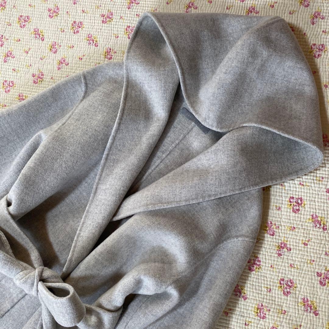 セオリーリュクス フーデッドコート 38 フーデットコート ライトグレー DMW