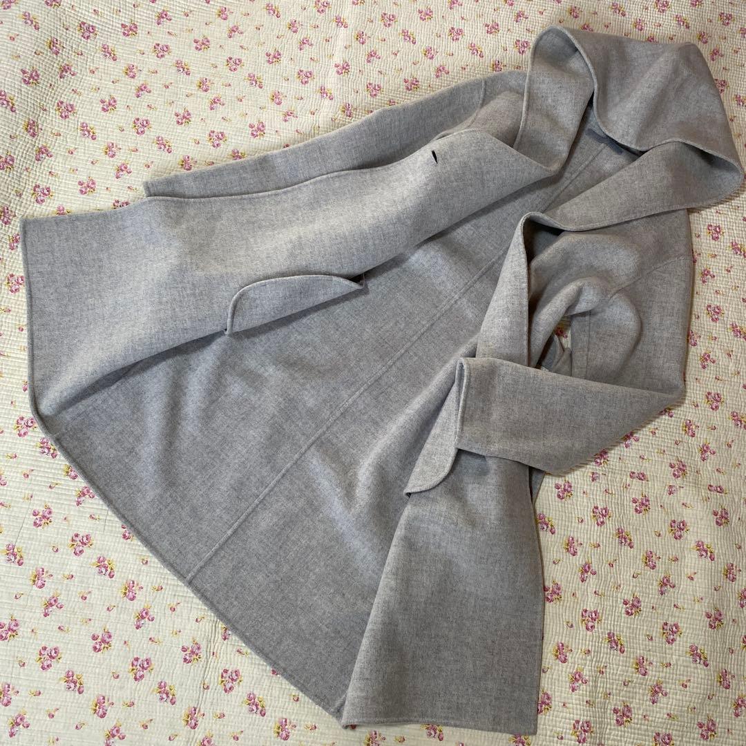 セオリーリュクス フーデッドコート 38 フーデットコート ライトグレー DMW