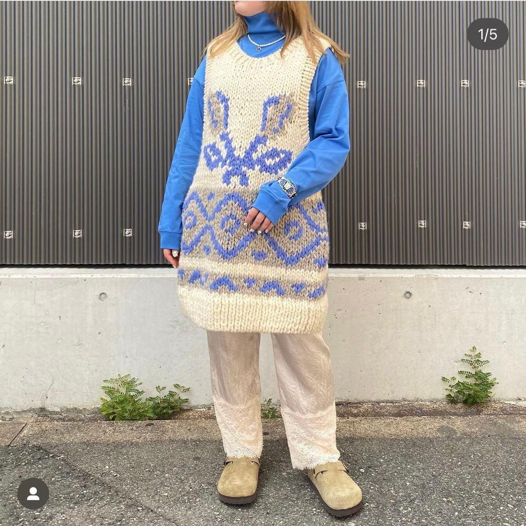 Rhodolirion エプロン ニットベスト ロドリリオン