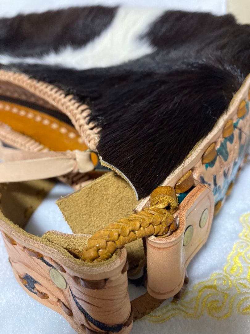 j*o様 売り尽くし！ハラコ ショルダーバッグ 本革使用