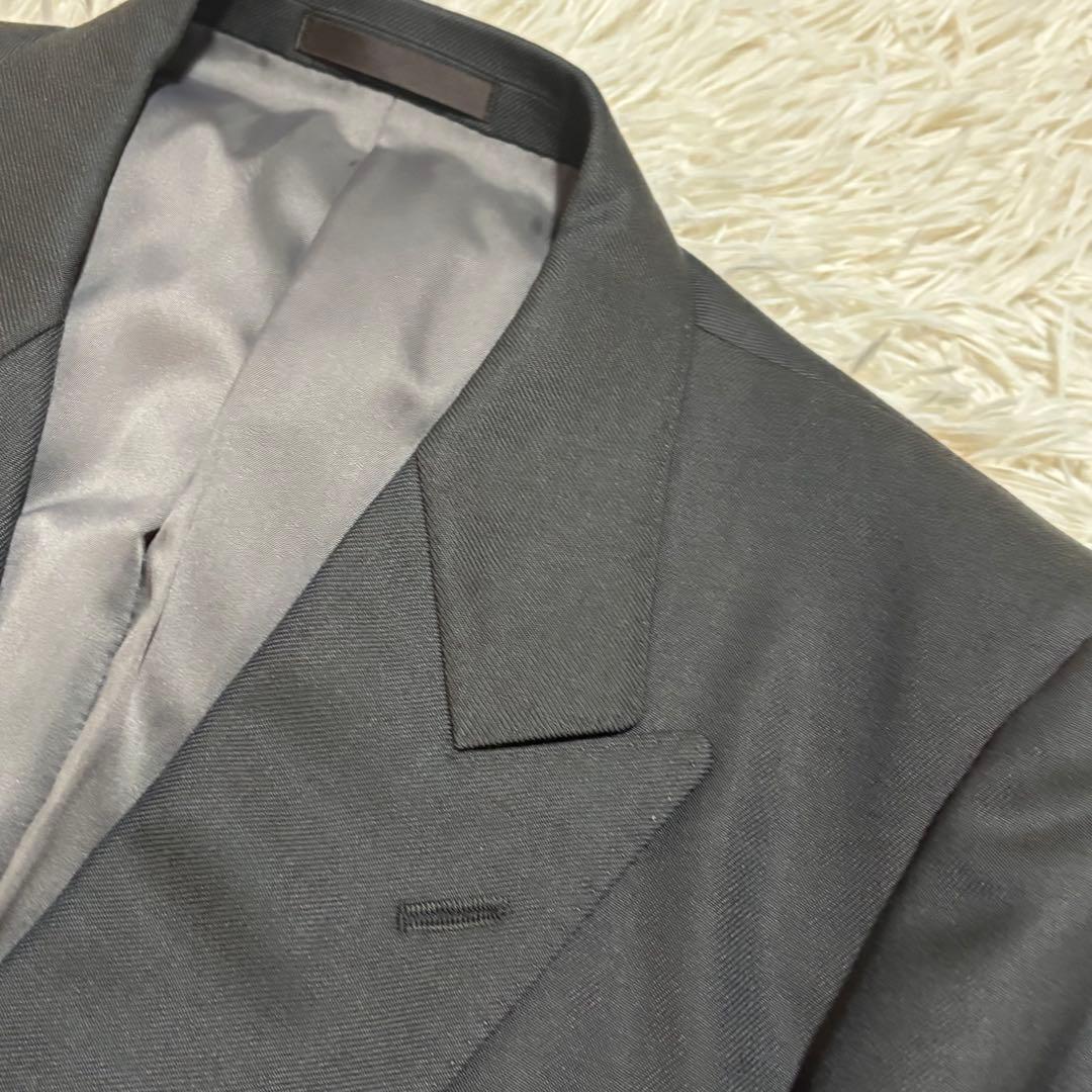 美品 バーバリー ダブル スーツ セットアップ ウール&モヘア メタルボタン
