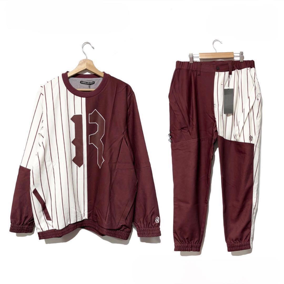 ラッセルノ ゴルフ バイカラー クルーネック プルオーバー セットアップ L 5