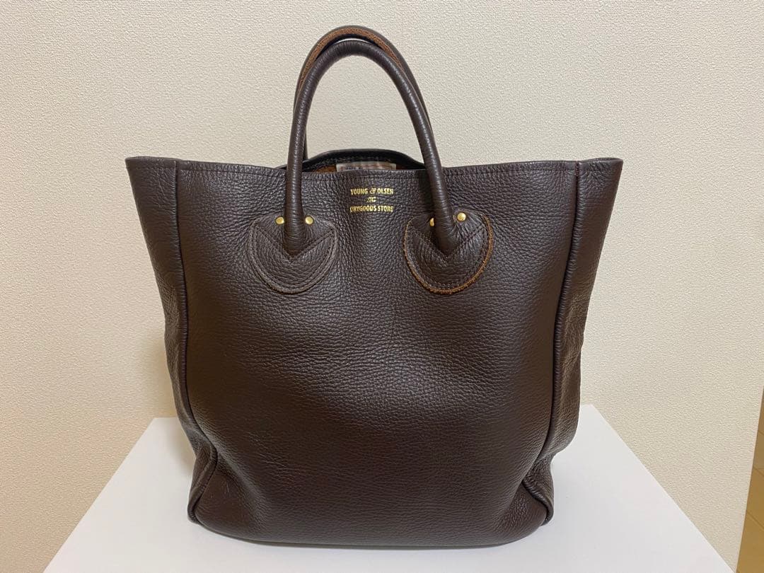 【美品】　ヤングアンドオルセン　トートバッグ　茶　こげ茶　Y&O