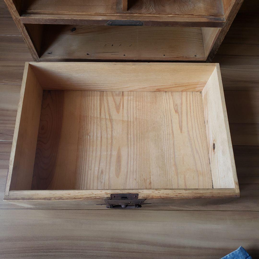 アンティーク 古い枡棚 古家具 引き出し 棚　収納棚 ディスプレイ