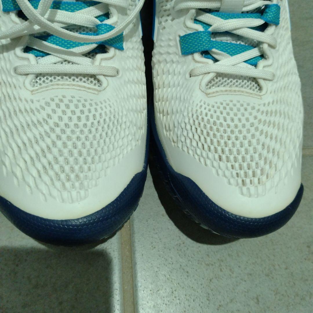 asics テニスシューズ ホワイト/ブルー