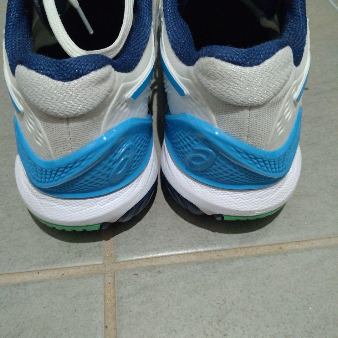 asics テニスシューズ ホワイト/ブルー