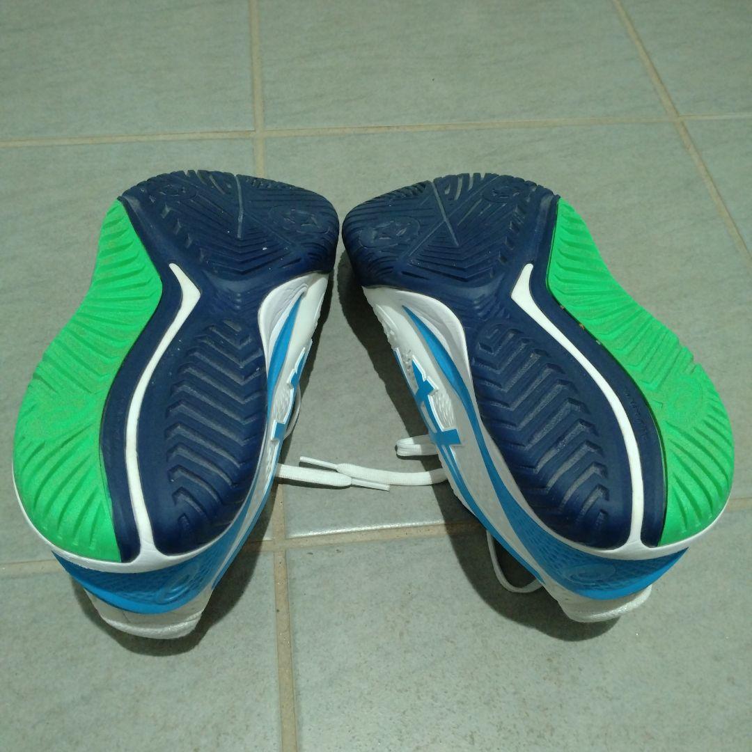 asics テニスシューズ ホワイト/ブルー