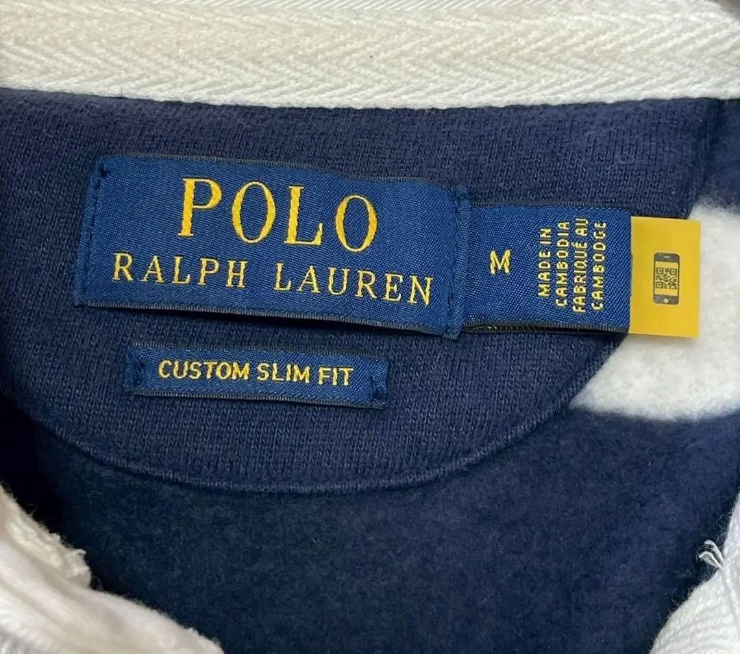 【現行】ポロラルフローレン シャツ ラガーシャツ ボーダー 常田大希 裏起毛 M