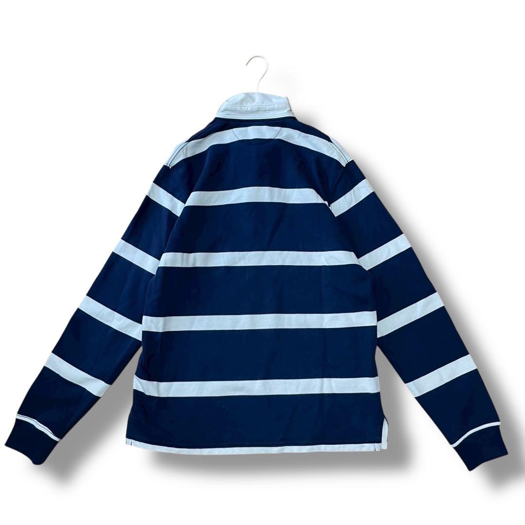 【現行】ポロラルフローレン シャツ ラガーシャツ ボーダー 常田大希 裏起毛 M