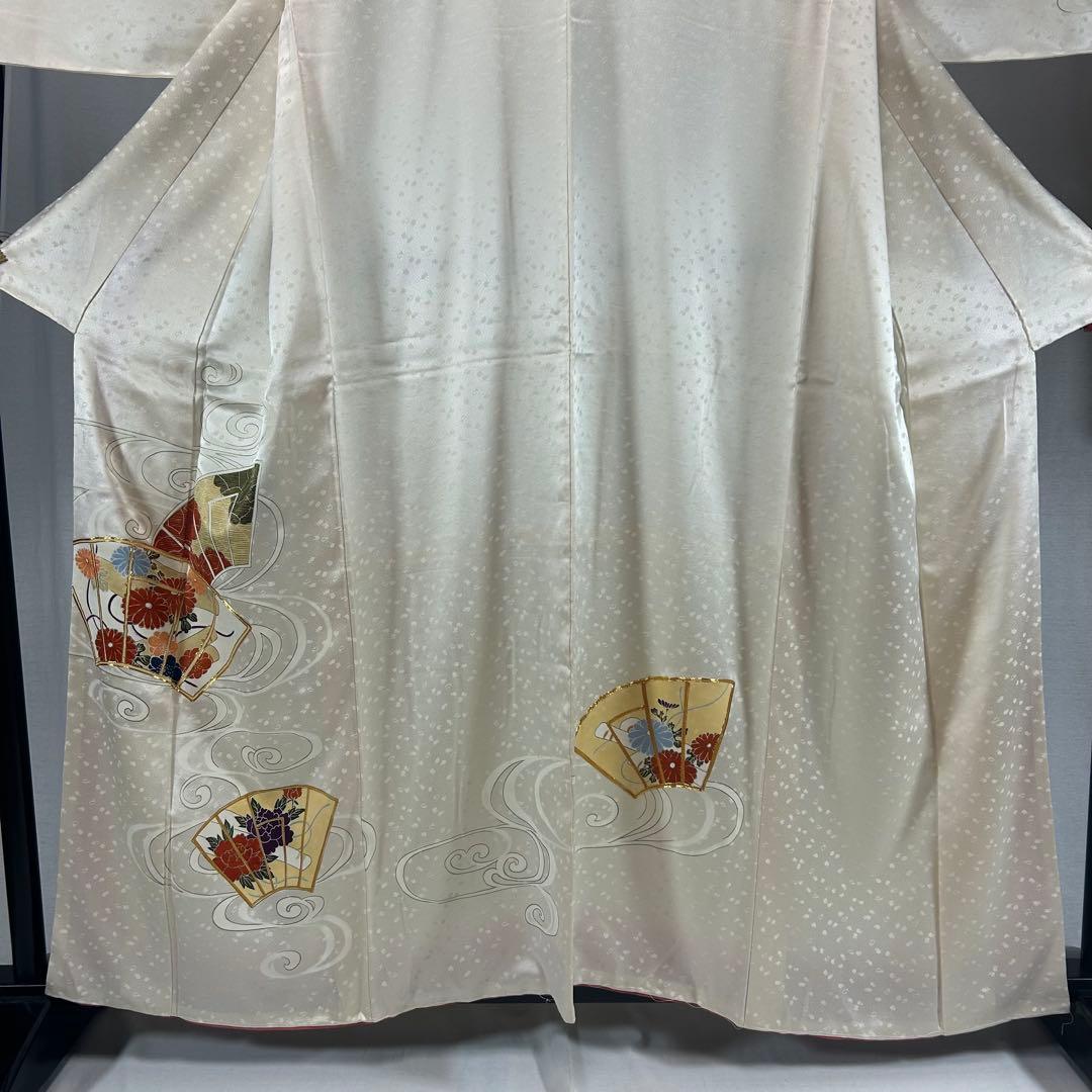 KH19 付下げ 訪問着 アイボリー 白 七五三 式典 フォーマル 身丈161㎝