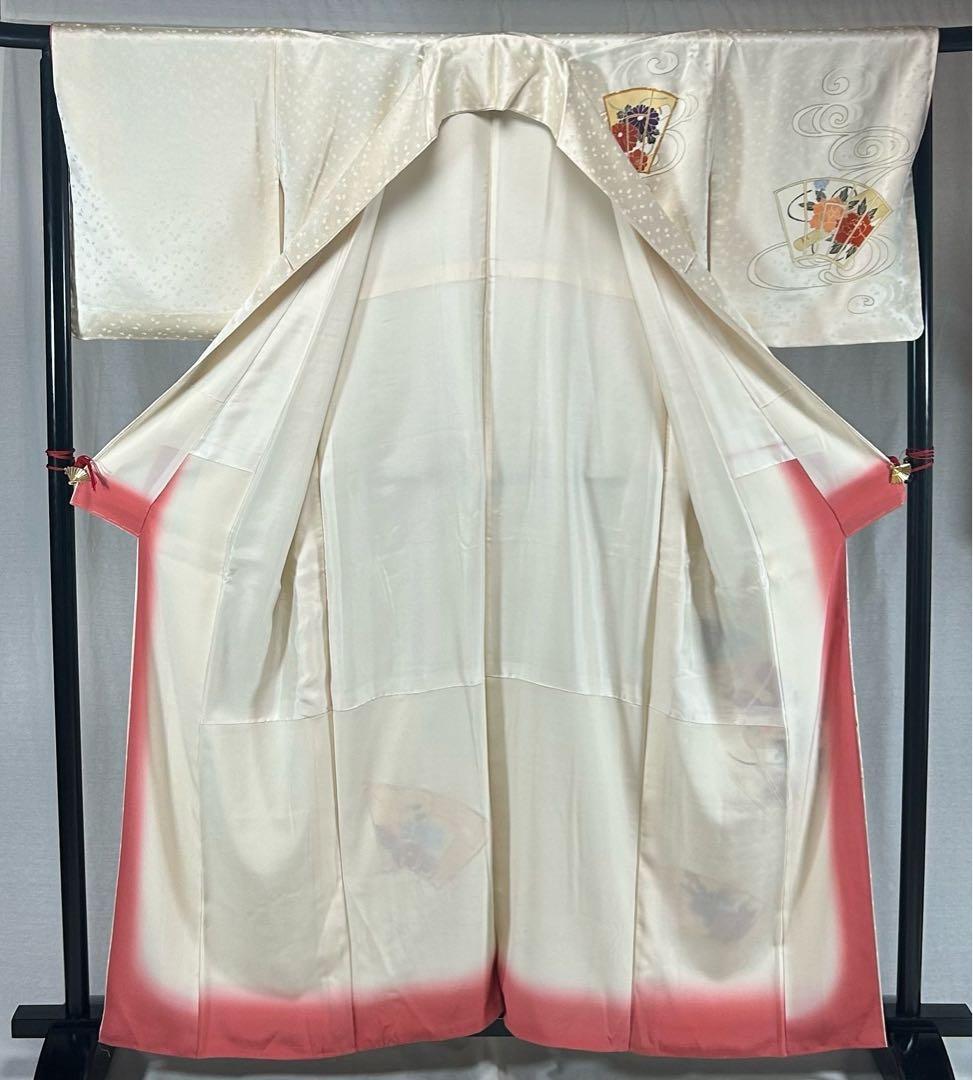 KH19 付下げ 訪問着 アイボリー 白 七五三 式典 フォーマル 身丈161㎝