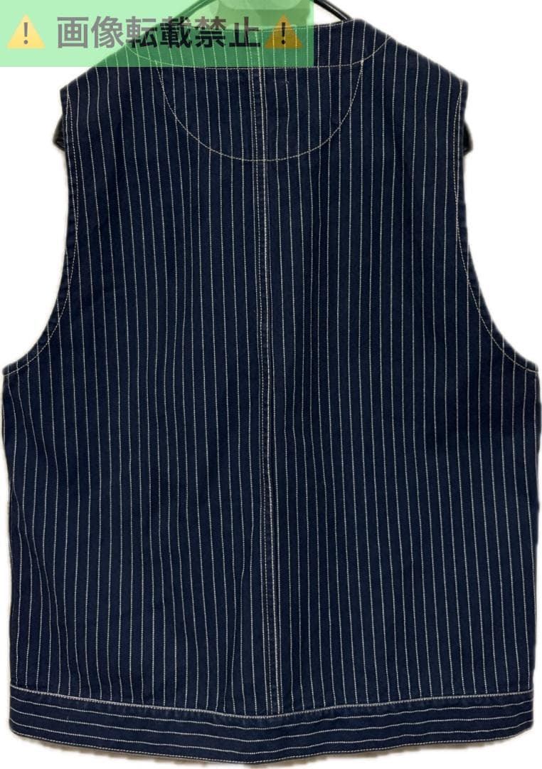 ＊ショット Schott BROS.インディゴ 濃紺 ウォバッシュ ベスト L