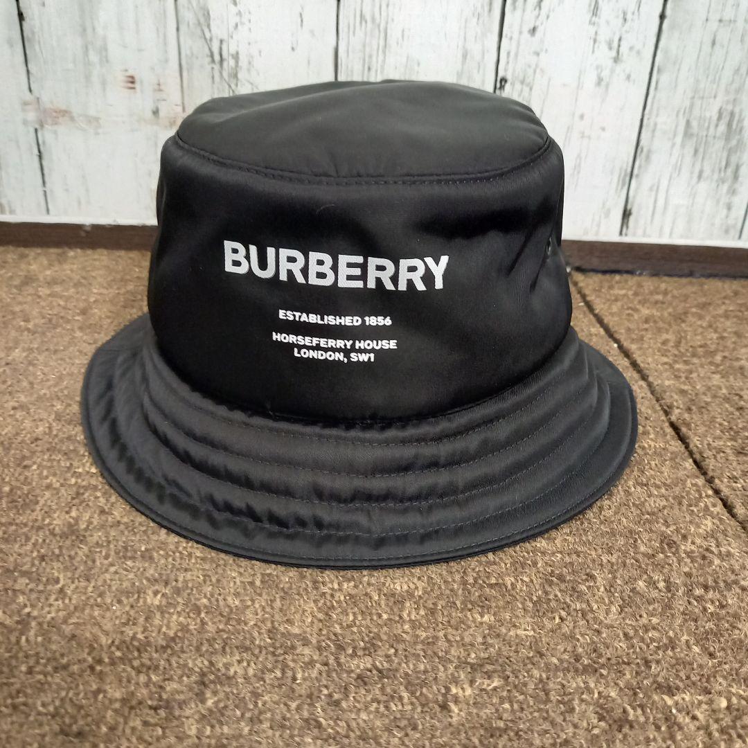 ざっきー☆ BURBERRY バケットハット ブラック ナイロン XSサイ
