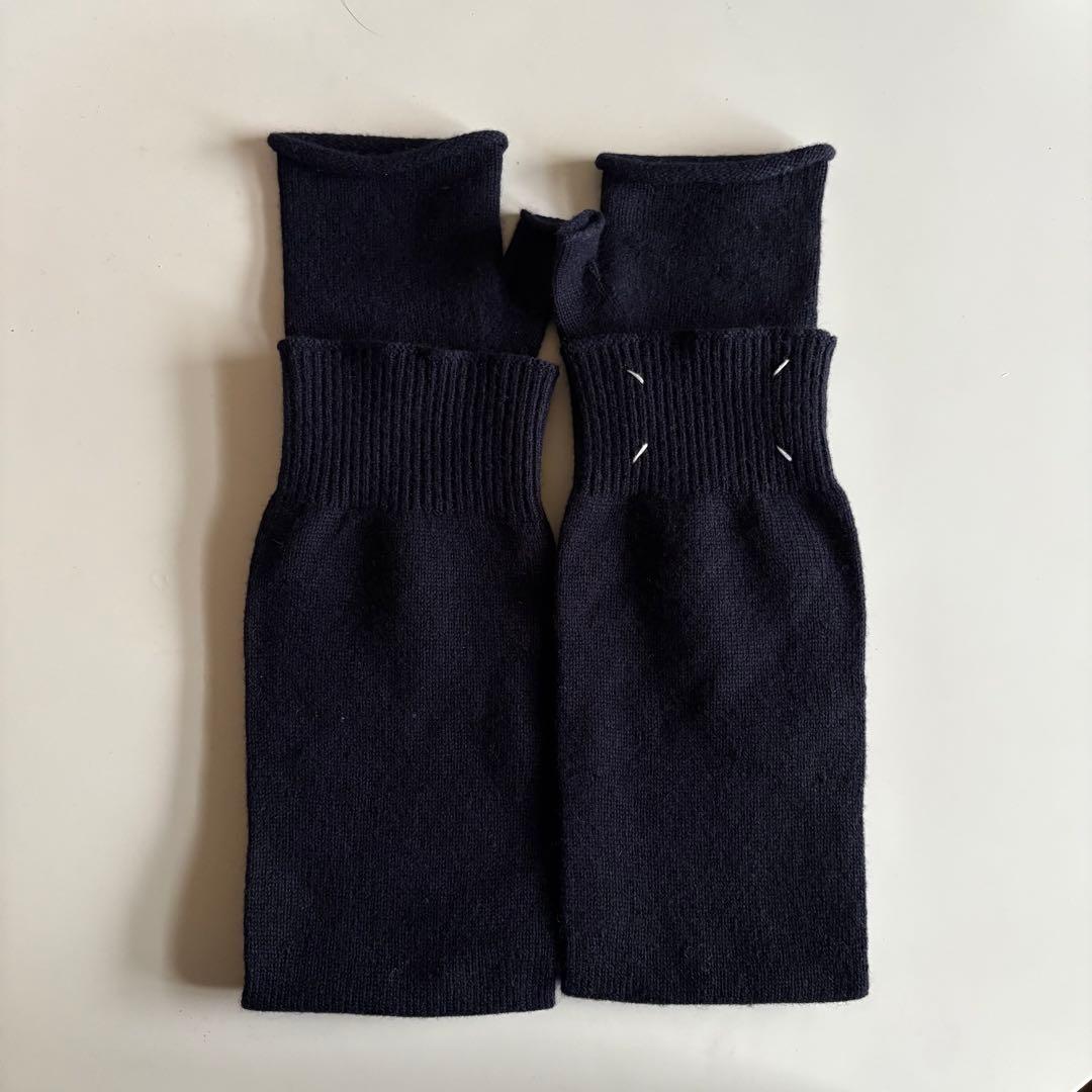 maison margiela アームウォーマー　ネイビー