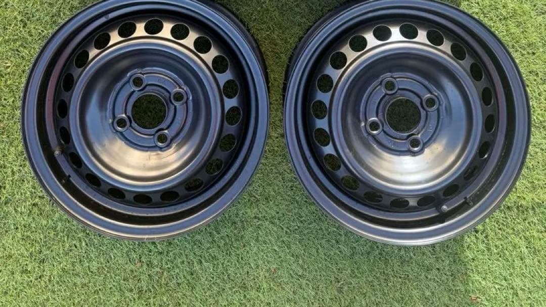 スチールホイール　２本　ホンダ純正　フィット　5.5J 新車外し　14インチ