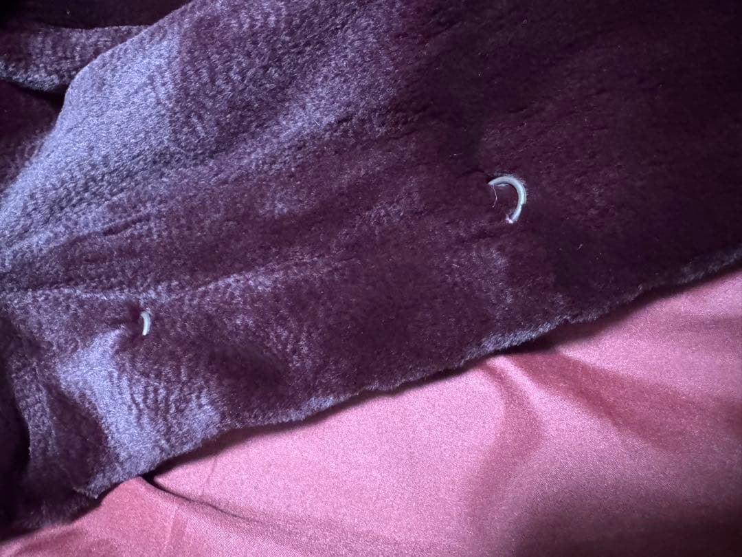 エンバ　EMBA 毛皮　ホワイトミンク Mサイズ　ワインレッド系　ファーコート