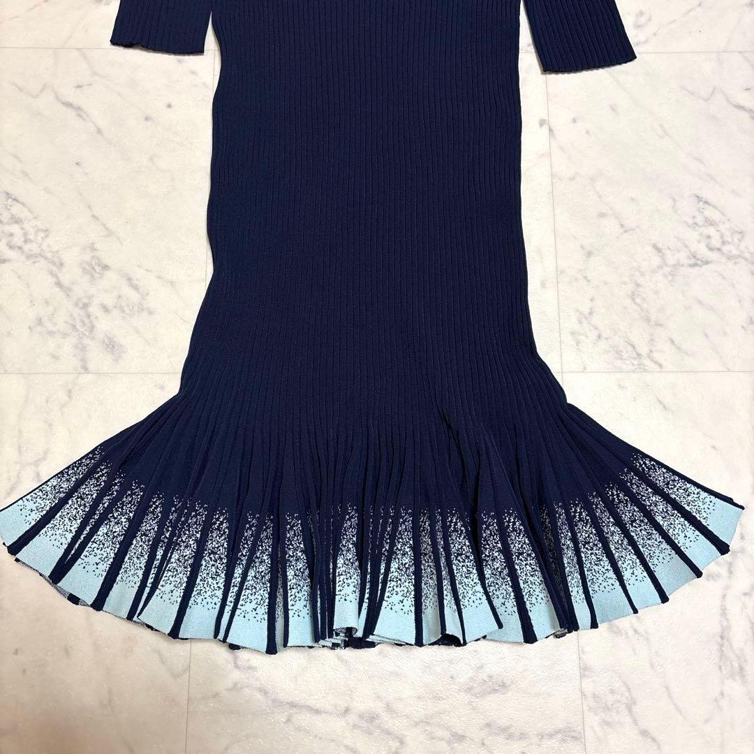 EMPORIO ARMANI グラデーション カーディガン フリル ワンピース