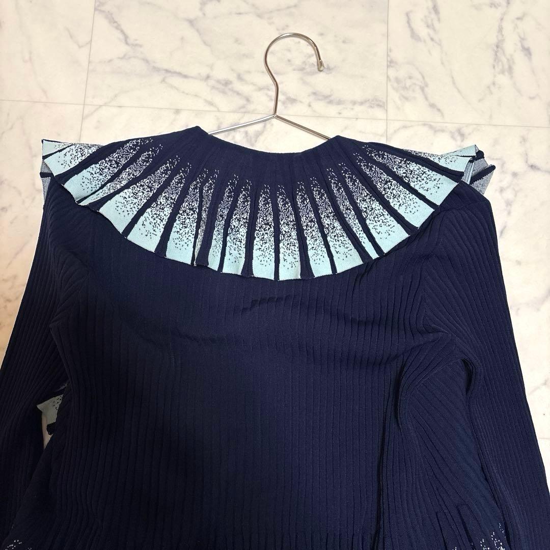 EMPORIO ARMANI グラデーション カーディガン フリル ワンピース