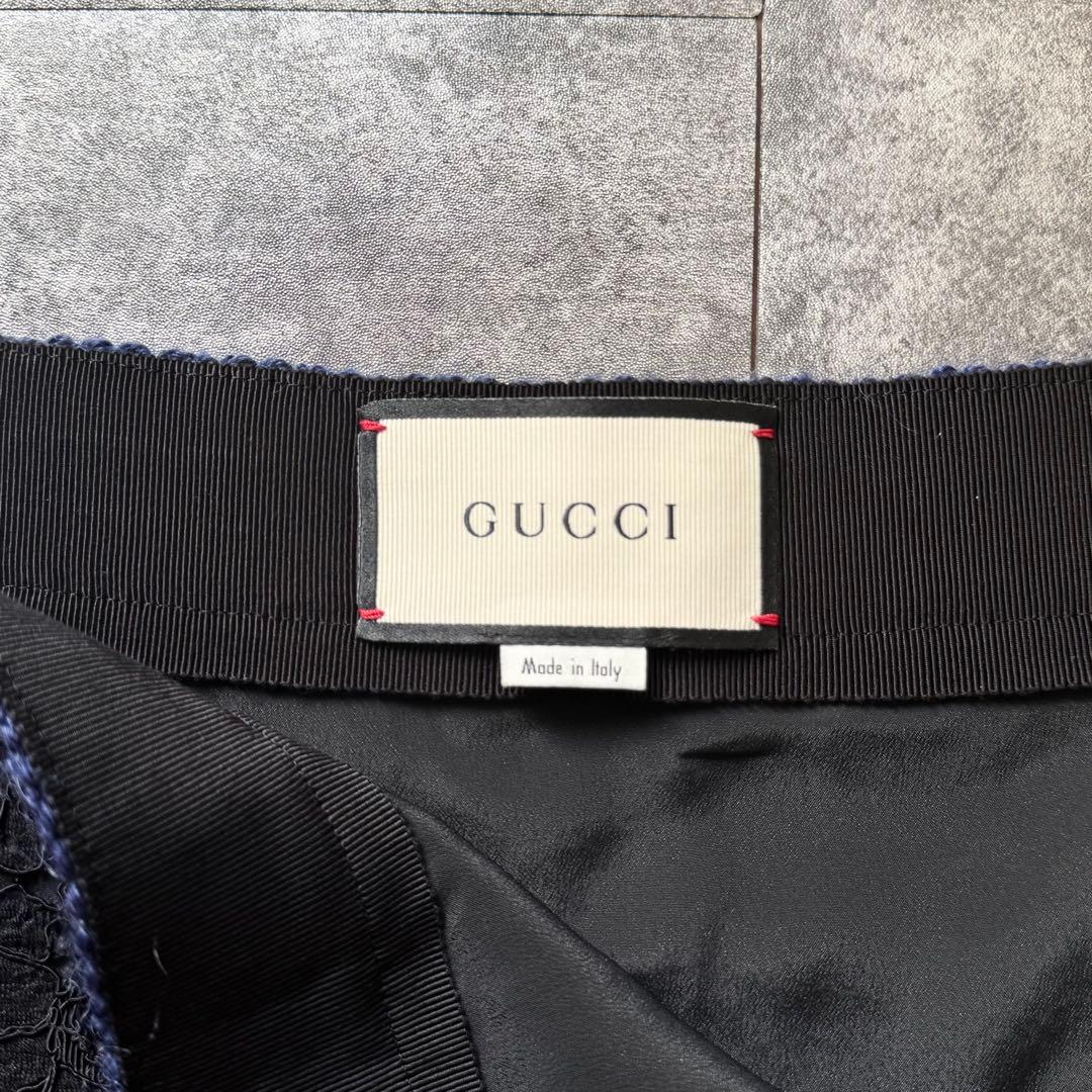 【美品】グッチ GUCCI シェリーライン 花柄 総柄 タイトスカート