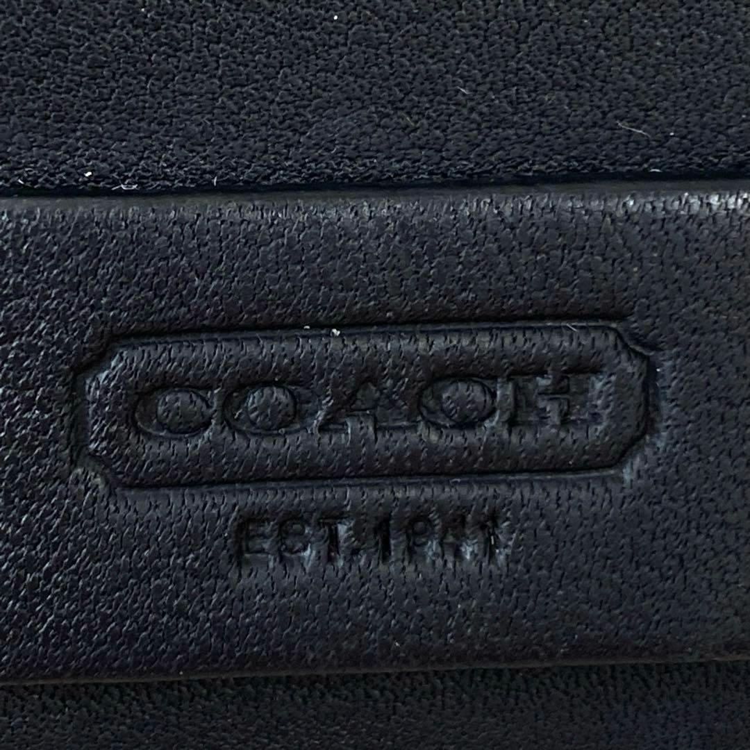 バッグ COACH leather turn lock tote bag black