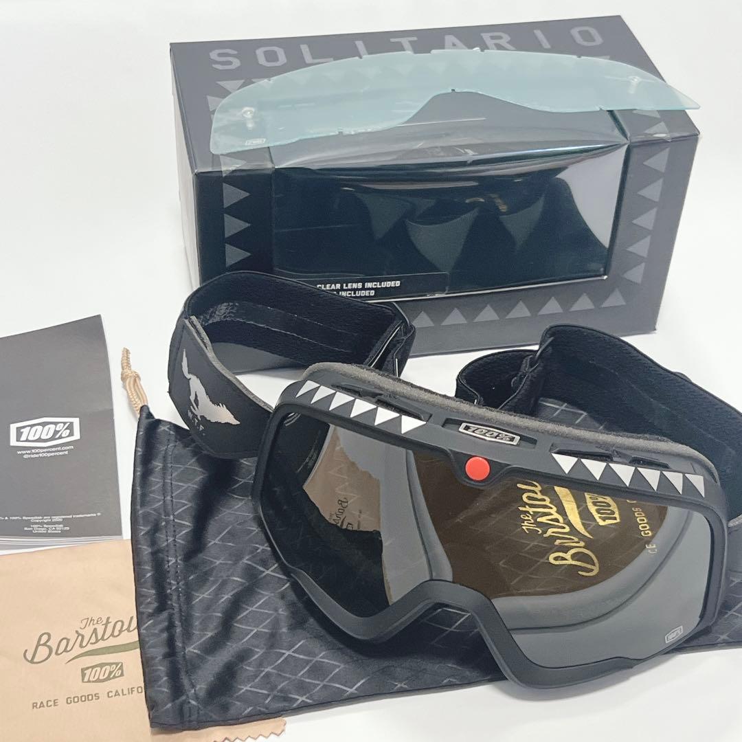 【美品】100% Barstow El Solitario ゴーグル バーストゥ