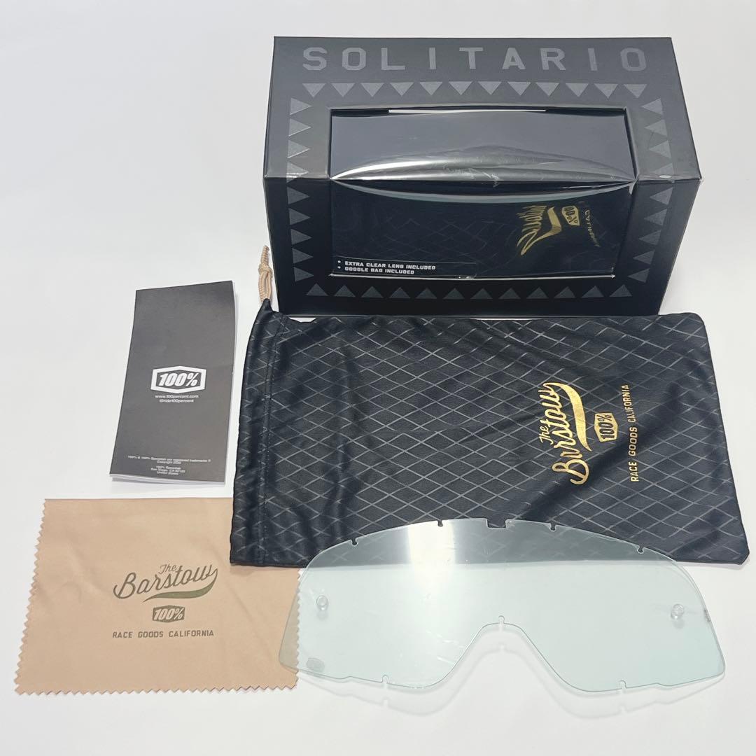 【美品】100% Barstow El Solitario ゴーグル バーストゥ