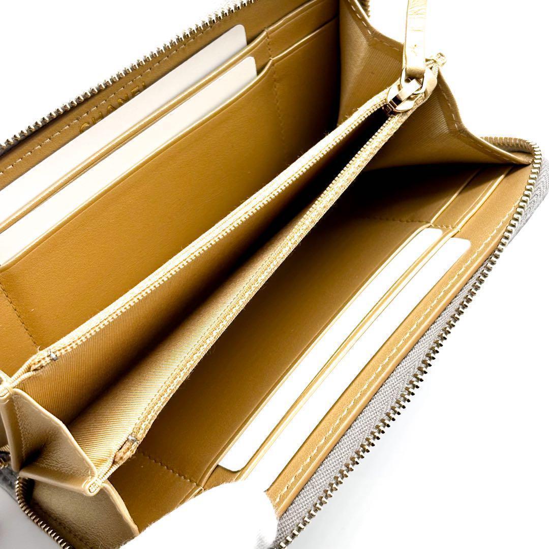 【超極美品✨】シャネル 財布 マトラッセ ラウンドジップ ミディアム