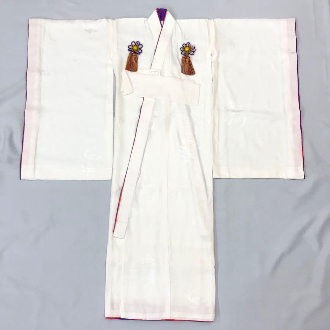 梅乃【094】正絹　産着　男女兼用　初着　白　寿　美品