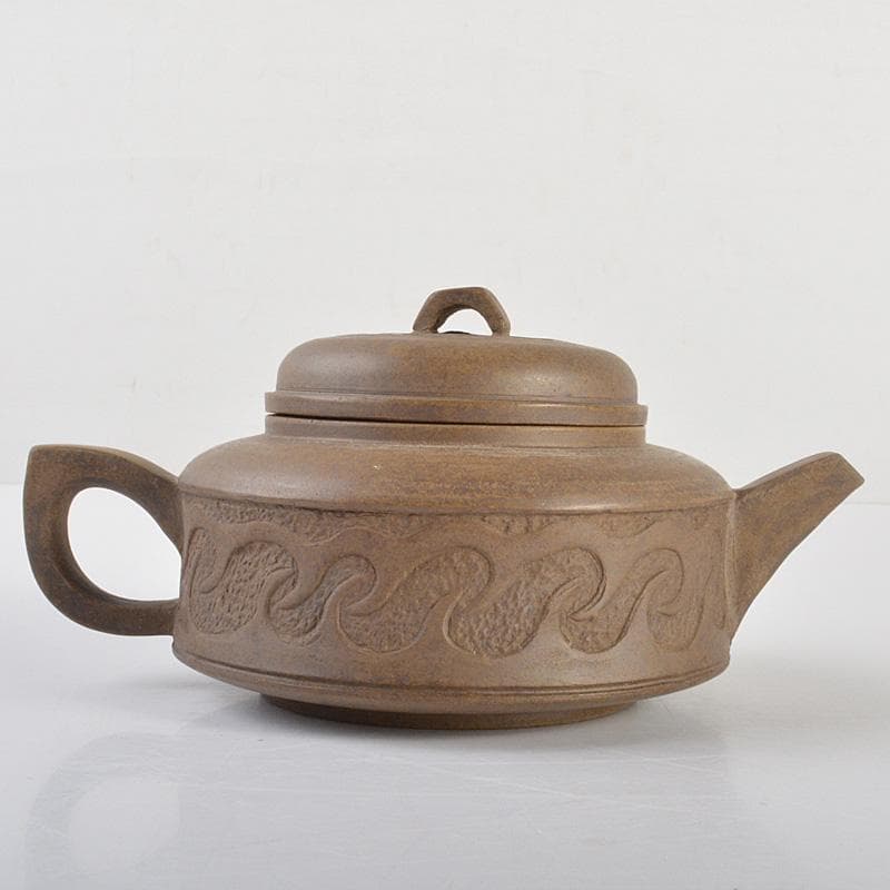 中国　顧景舟銘　紫砂　朱泥　急須　茶壷　V　R6903