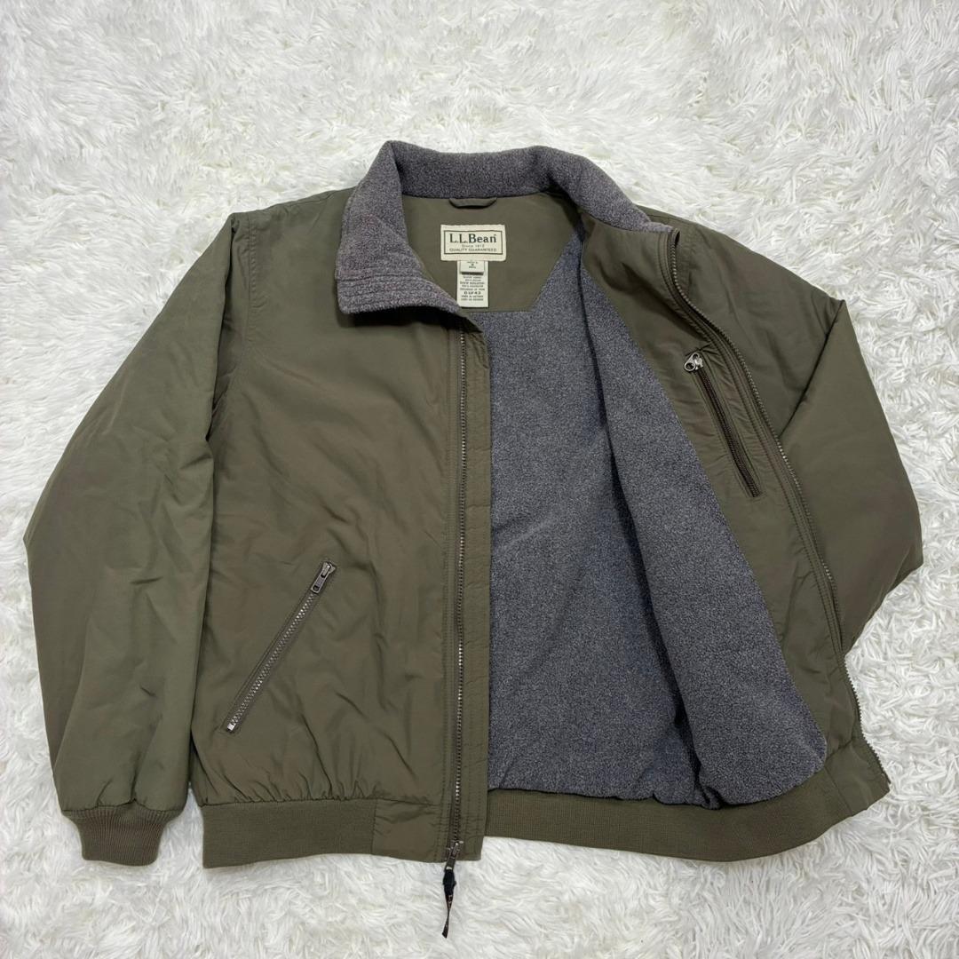 エルエルビーン ウォームアップジャケット ミリタリージャケット ボア カーキ