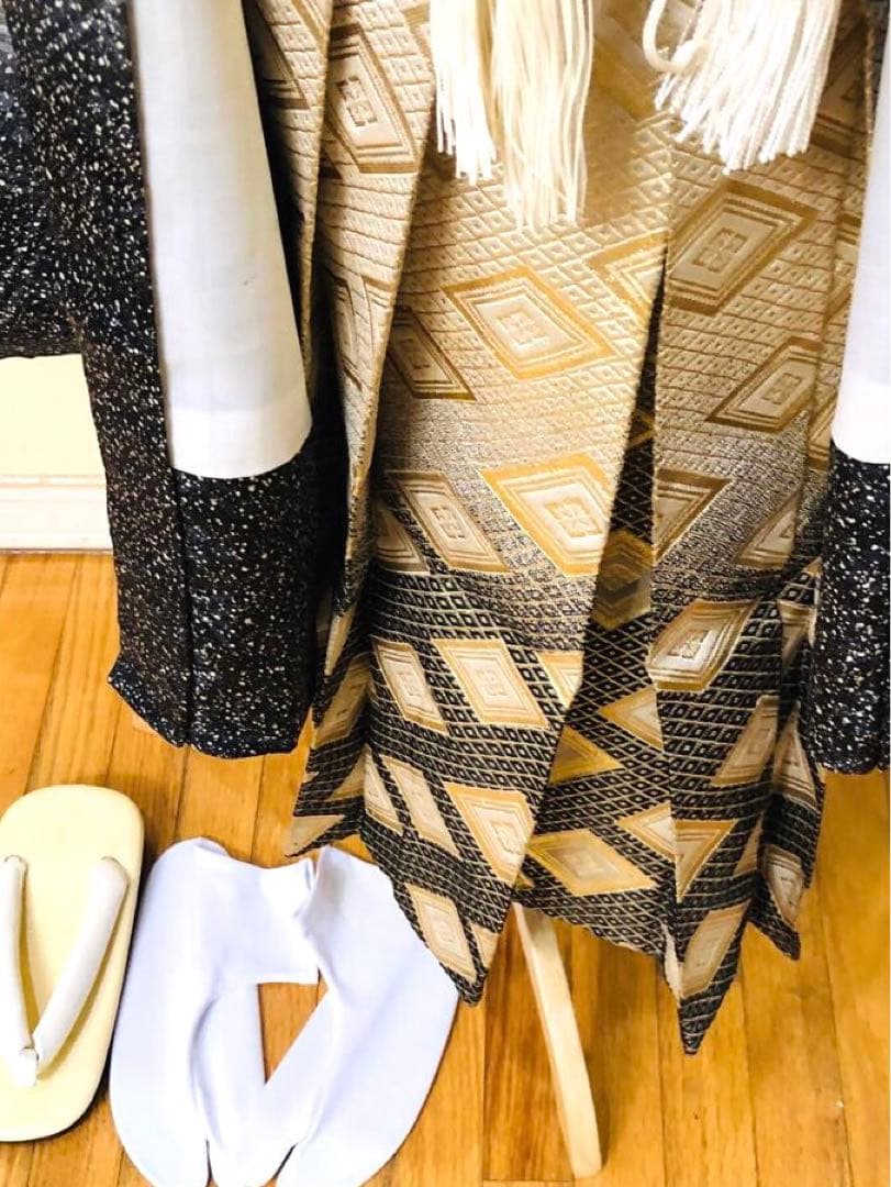 七五三 五歳‼️キッズモデル撮影一回美品淡い青系に鷹柄‼️ラメ暈し 完全フルセット‼️