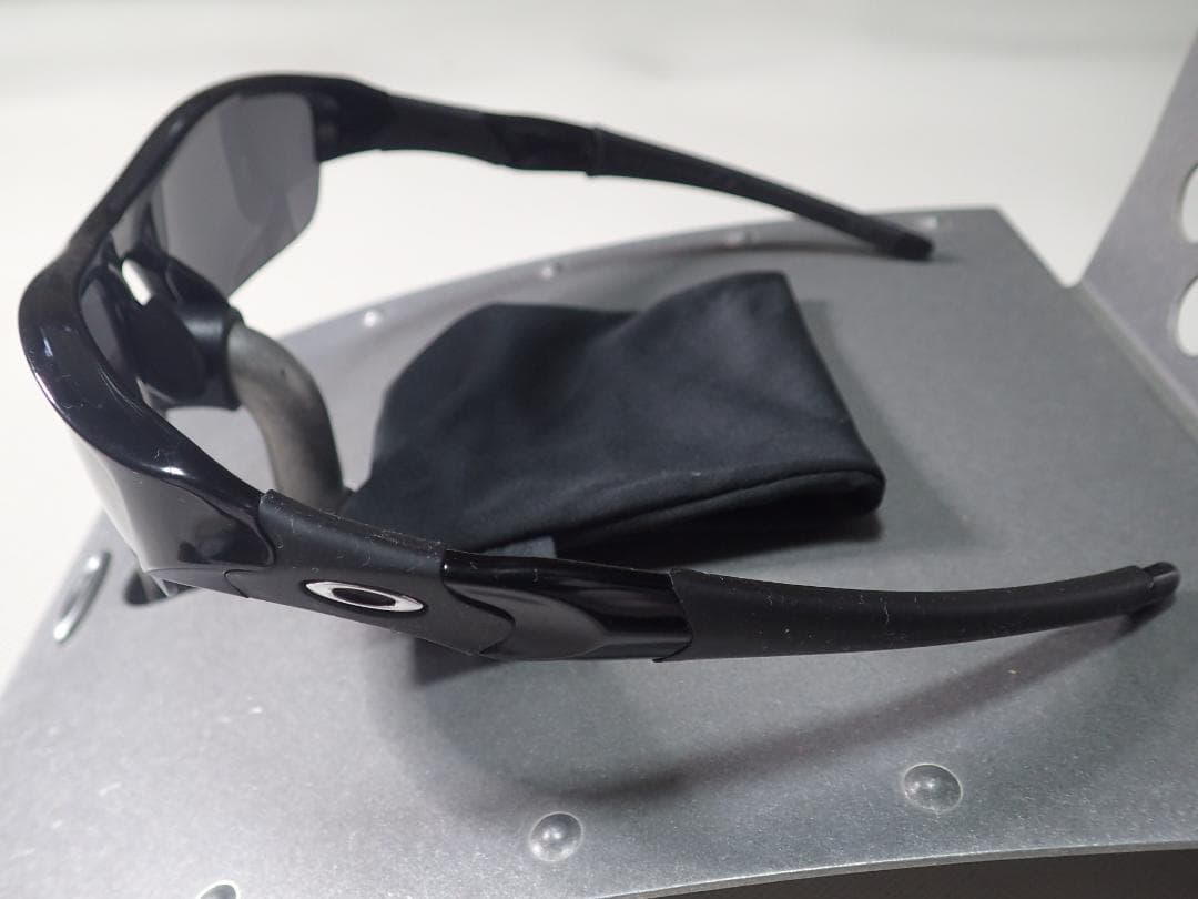 美品 オールブラック フラックジャケット 新品 偏光レンズ オークリー