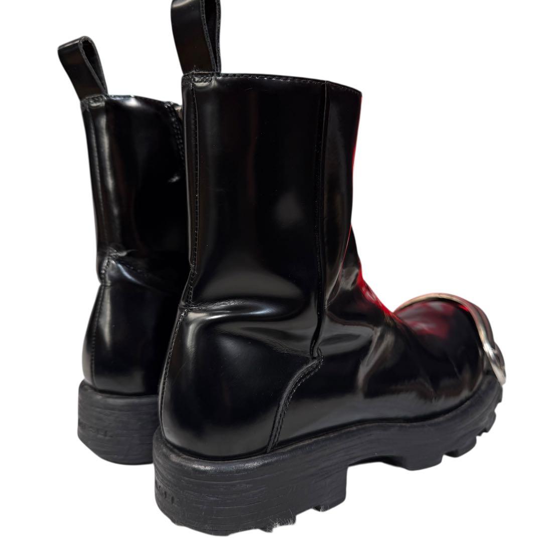 DIESEL D-HAMMER BT ZIP レザー Dプレート ブーツ 黒