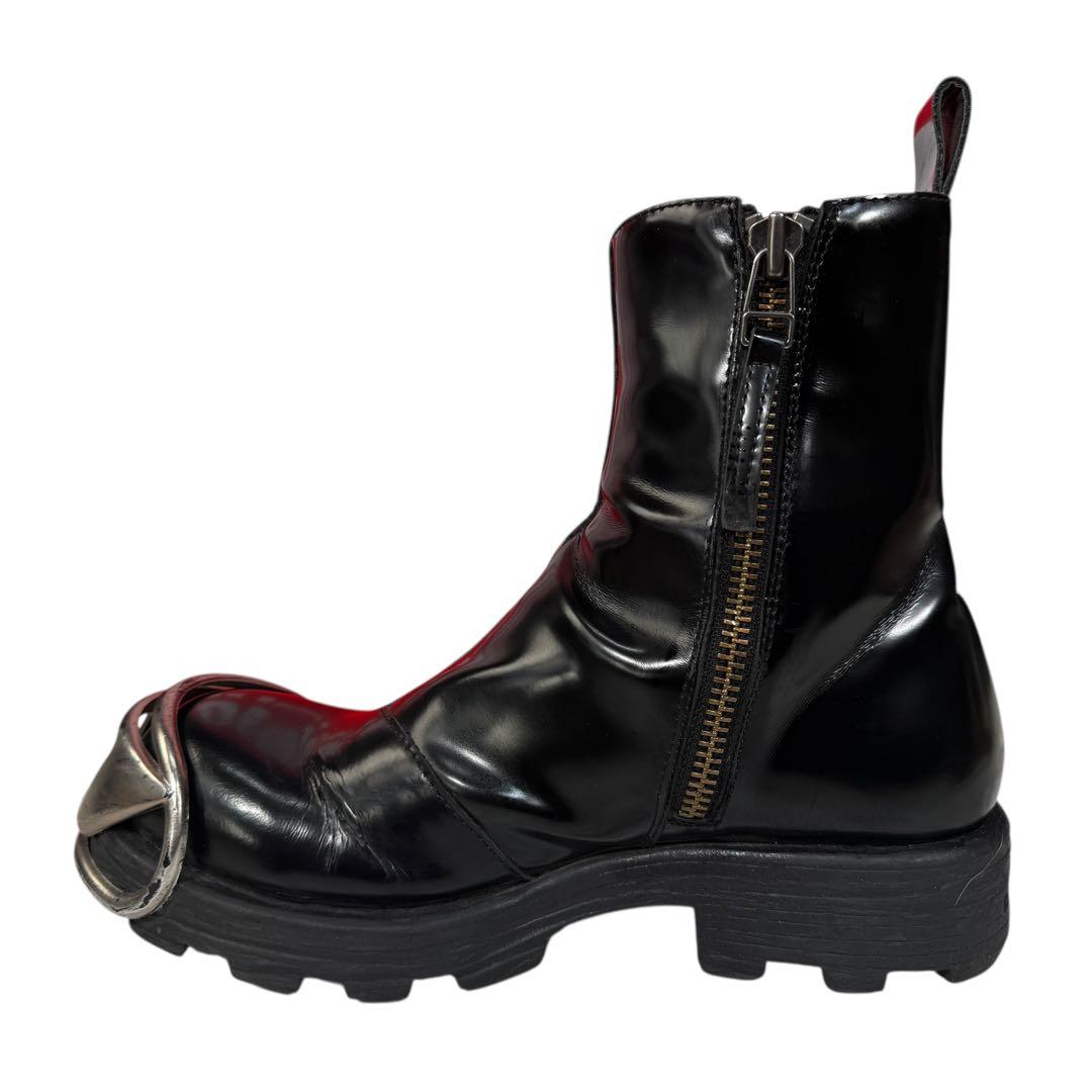 DIESEL D-HAMMER BT ZIP レザー Dプレート ブーツ 黒